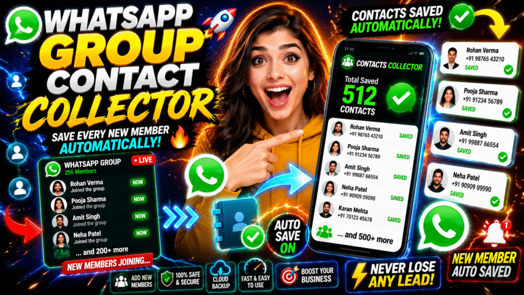 How To Auto Save WhatsApp Group Contacts in Seconds