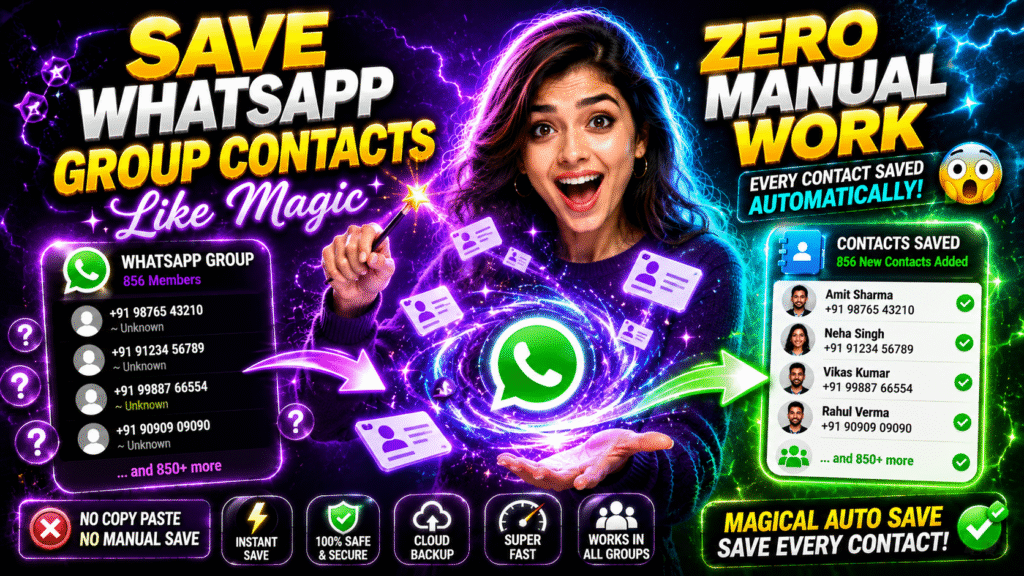 Save All WhatsApp Group Numbers with One Click